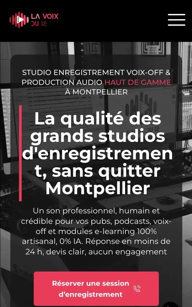 Aperçu du site Studio La Voix du 12